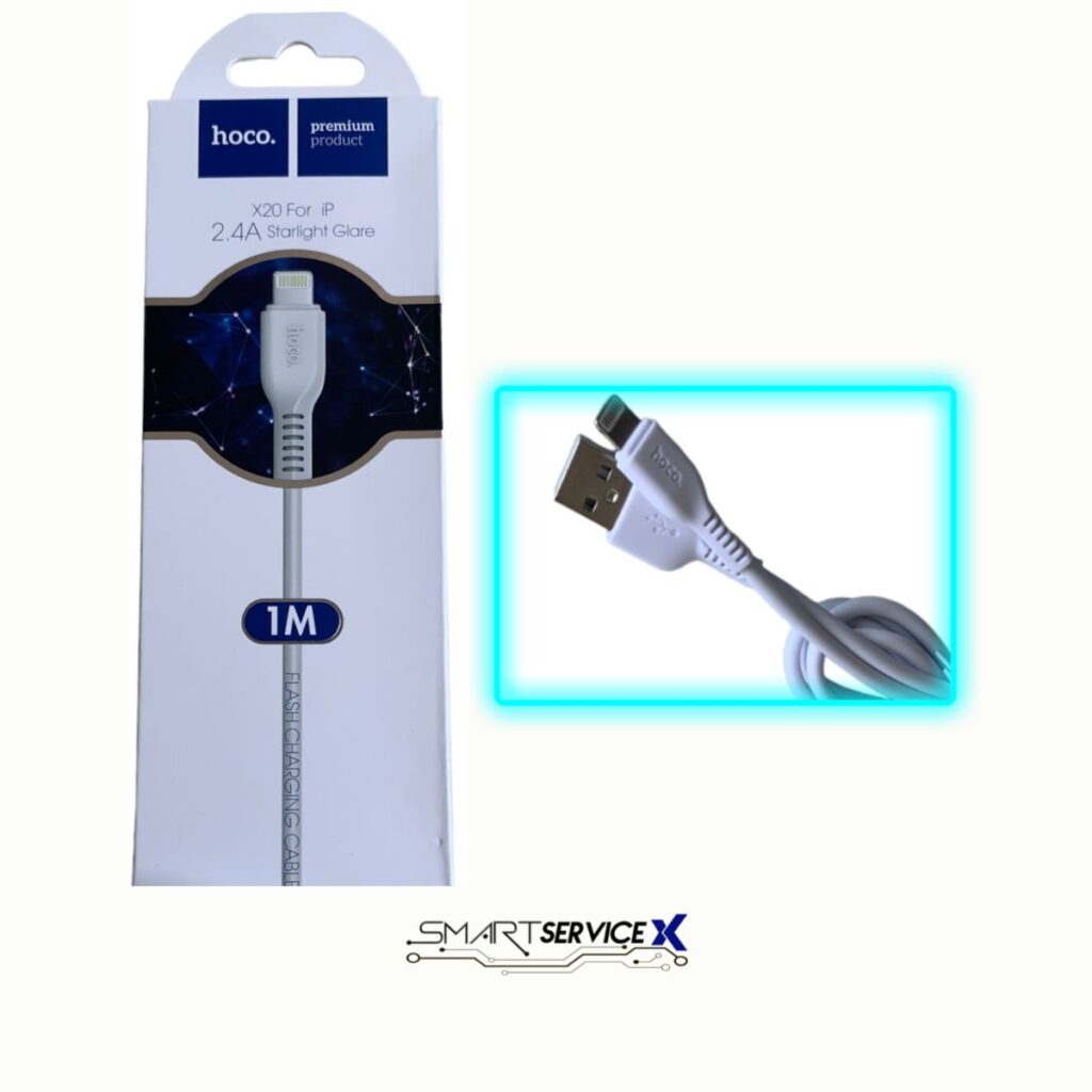 Cavo HOCO Flash X20 Da USB A Micro-USB, Nero, Lunghezza 2 Metri, Ricarica Rapida, Resistente