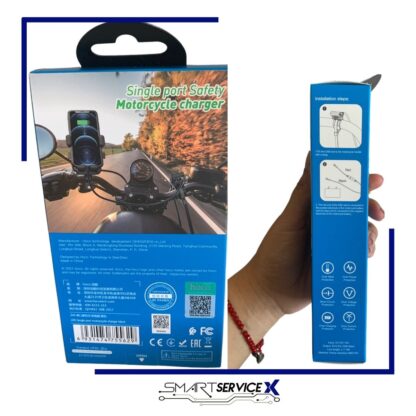 CARGADOR DE MOTO HOCO Z45 USB-A 5V 2.4A - NEGRO - Imagen 2