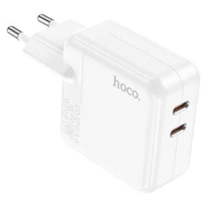 CARGADOR DOBLE USB-C 35W CARGA RAPIDA + CABLE TIPO C HOCO C110A