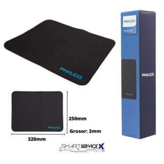 MOUSEPAD BÁSICO PHILCO PRO, TAMAÑO SMALL 32 X 25 CM, NEGRO