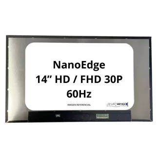 Pantalla NanoEdge 14 pulgadas FHD conector 30 pines detalle técnico